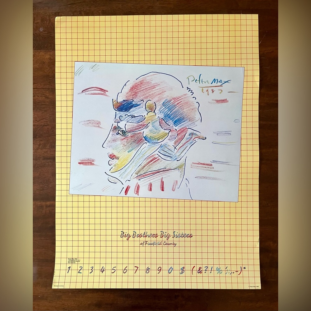 Peter Max – Big Brothers Big Sisters of Fairfield County Poster (1987), Pop Art.